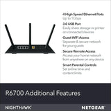 NETGEAR Router Wi-Fi Inteligente Nighthawk, R6700 - AC1750 Velocida...