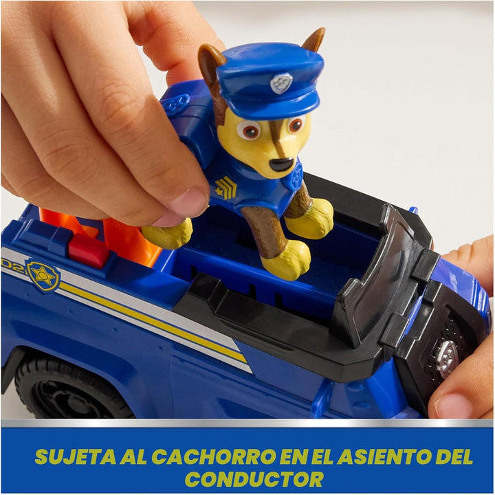 PAW Patrol, Patrulla de Chase, Vehículo de juguete con figura de ac...