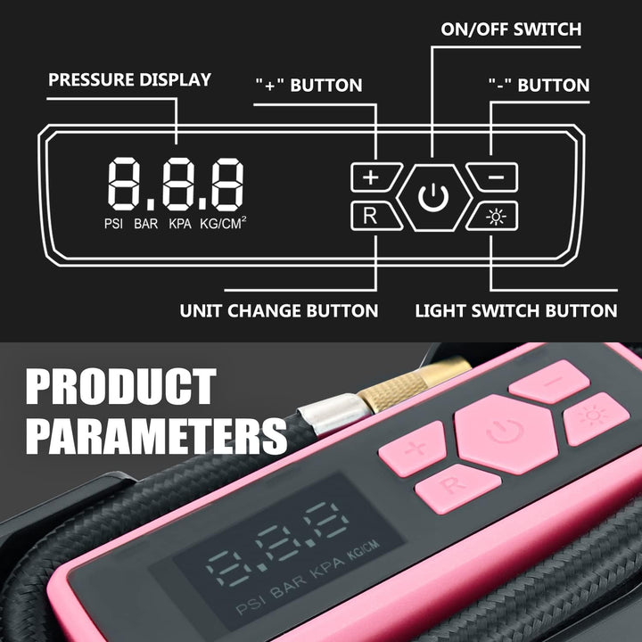 DNA MOTORING TOOLS-00212 - Inflador de neumáticos digital de 12V CC...