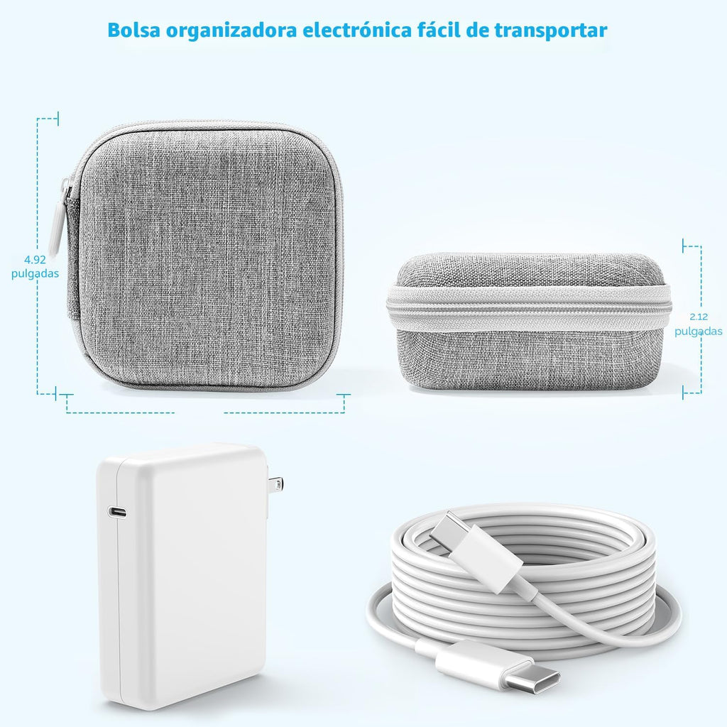 Macbook Pro Cargador 140w Rápido para MacBook Air/Pro con cable USB-C a USB-C de 6 pies (1.8 m) Cargador rápido para Apple MacBook Pro/MacBook Air 16 15 14 13 pulgadas, M1 M2 M3, iPad Pro, Samsung Galaxy y Todos los Dispositivos USB-C