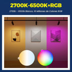 Bombillas inteligentes GU10 50W, ángulo de haz de 38° RGBCW
