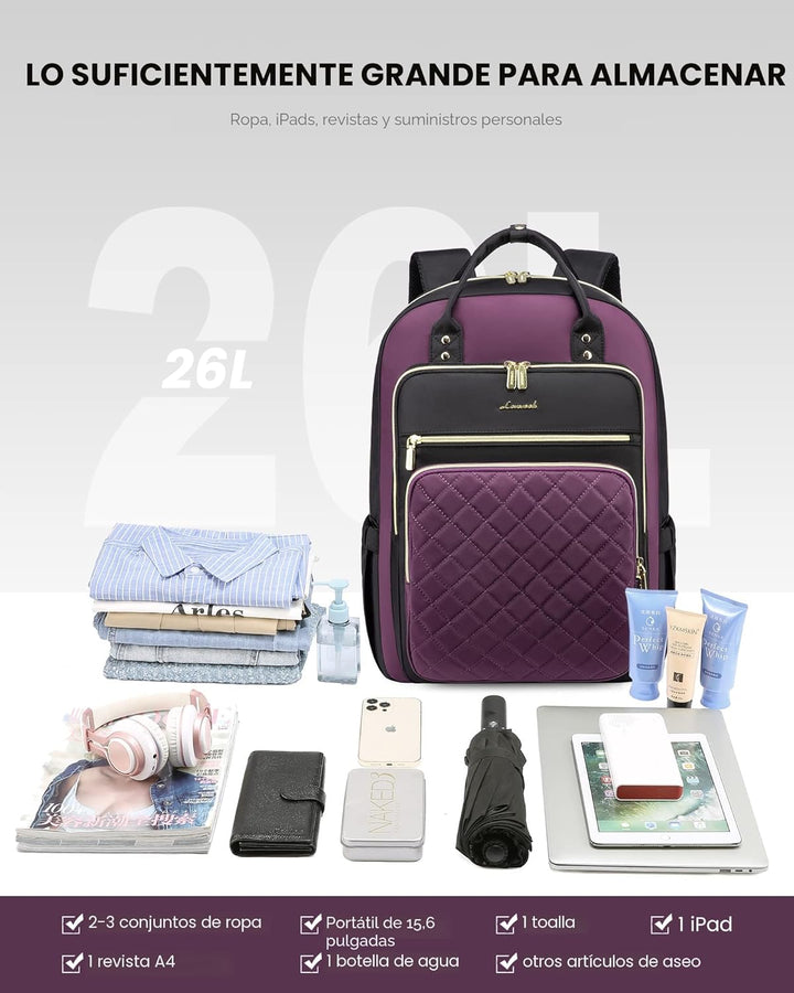 LOVEVOOK Mochila para computadora portátil para mujer, mochila para...