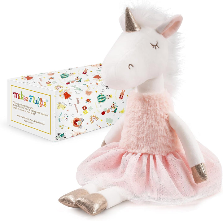 Mikkee Fluffie - Peluche de unicornio bailarina de 15 pulgadas, ani...