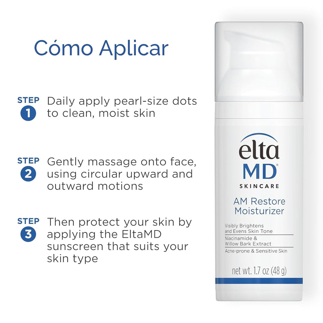 EltaMD Crema Hidratante Facial AM Restore para Mujeres y Hombres, C...