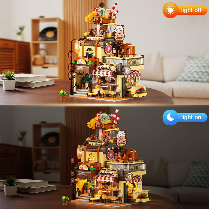City Ice Cream House - Juego de construcción con luces