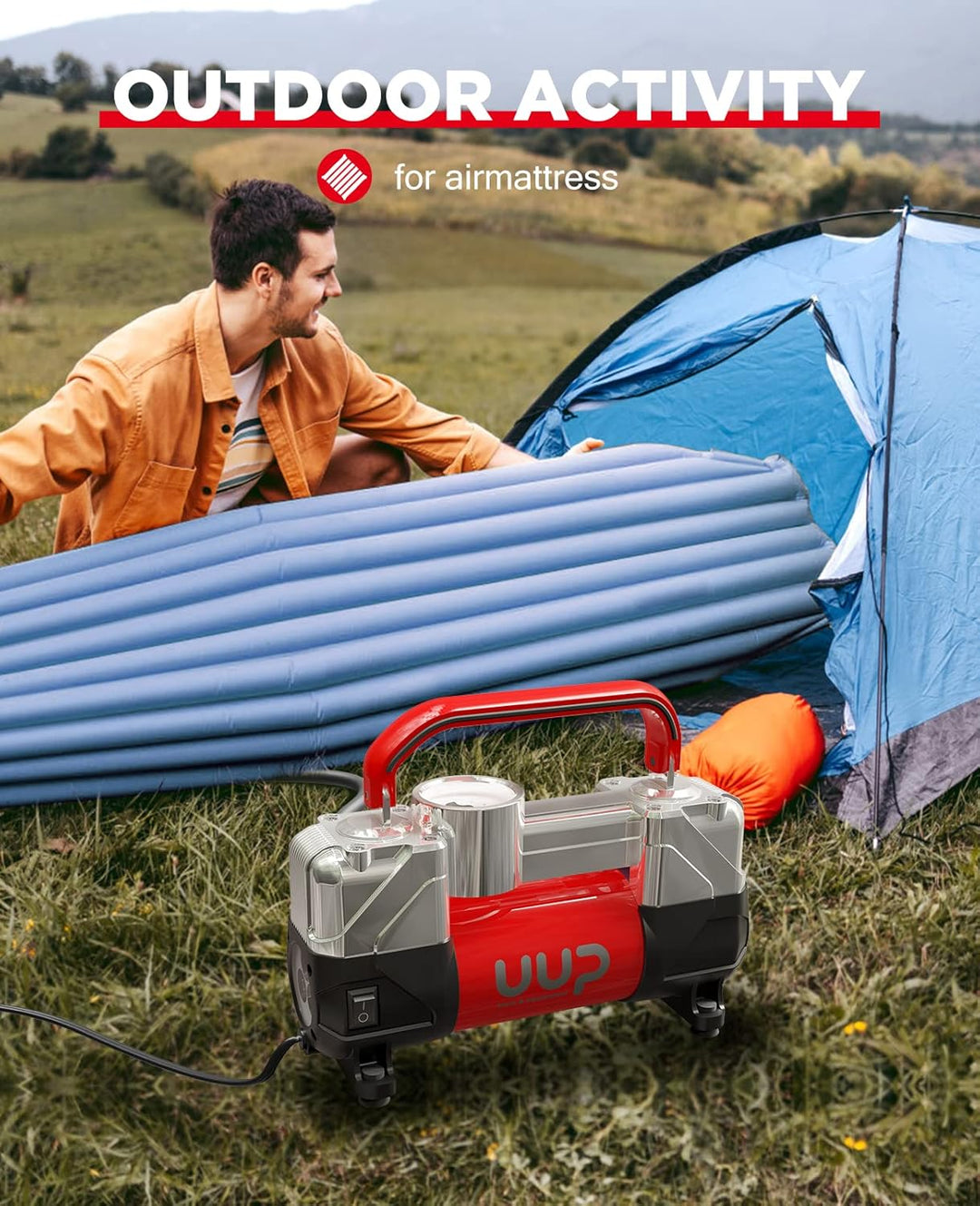 UUP Inflador de Neumáticos Compresor de Aire, 150PSI 12V DC Dobles...