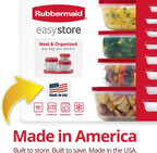 Rubbermaid EasyStore - Contenedores de almacenamiento de alimentos, juego de 38 piezas, recipientes de almacenamiento de alimentos con tapas