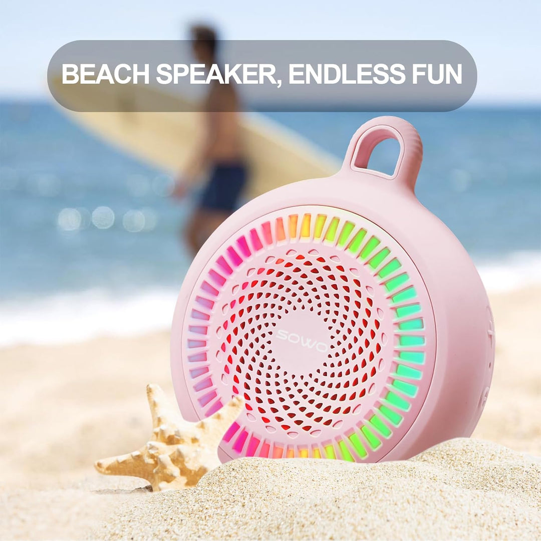 SOWO Pequeño altavoz impermeable Bluetooth portátil inalámbrico - A...