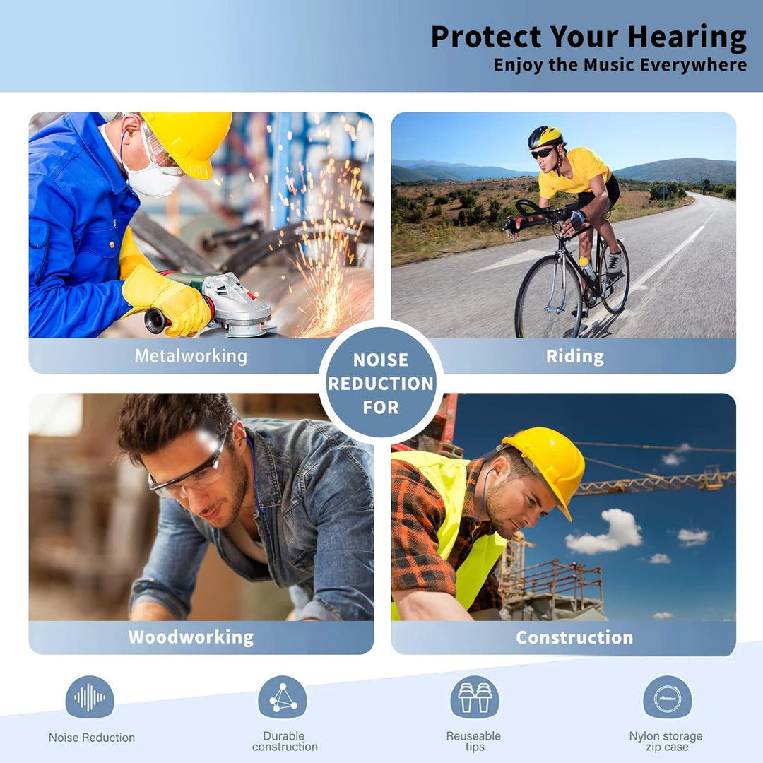 Cuzabe Tapones para los Oídos Auriculares Bluetooth para el Trabajo...