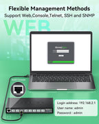 Conmutador 8 Puertos 10G SFP+ Layer 3 Administrado, Conmutador de Fibra para Red Empresarial