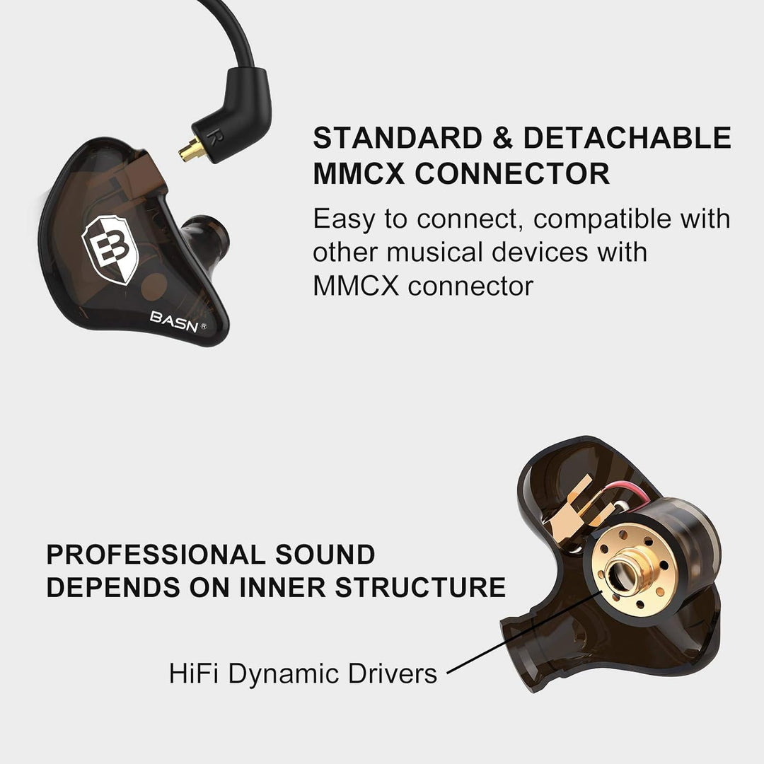 BASN Bsinger - Auriculares con monitor de oído para músicos, auricu...