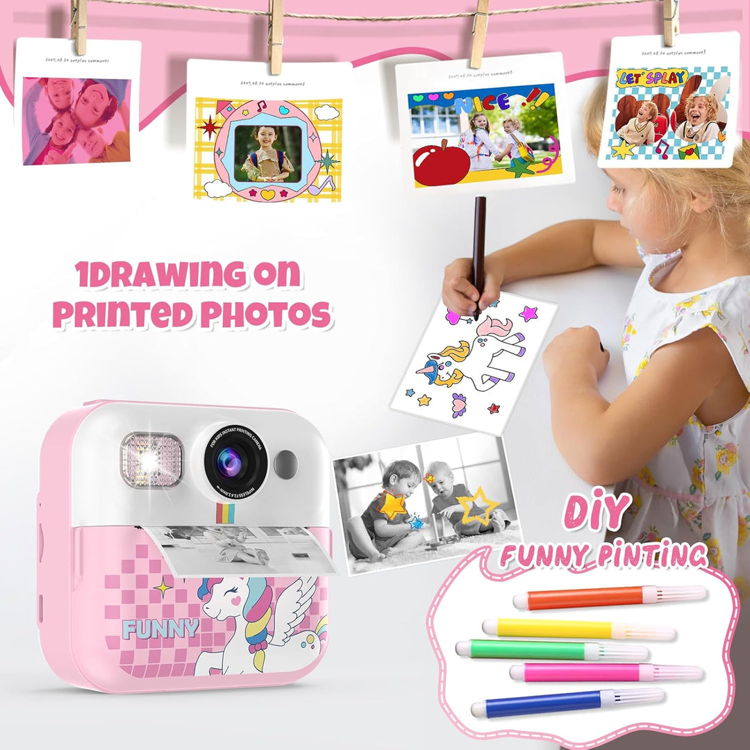 Cámara de impresión instantánea para niños, cámaras imprimibles par...