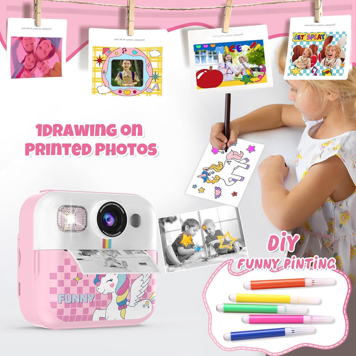 Cámara de impresión instantánea para niños, cámaras imprimibles par...