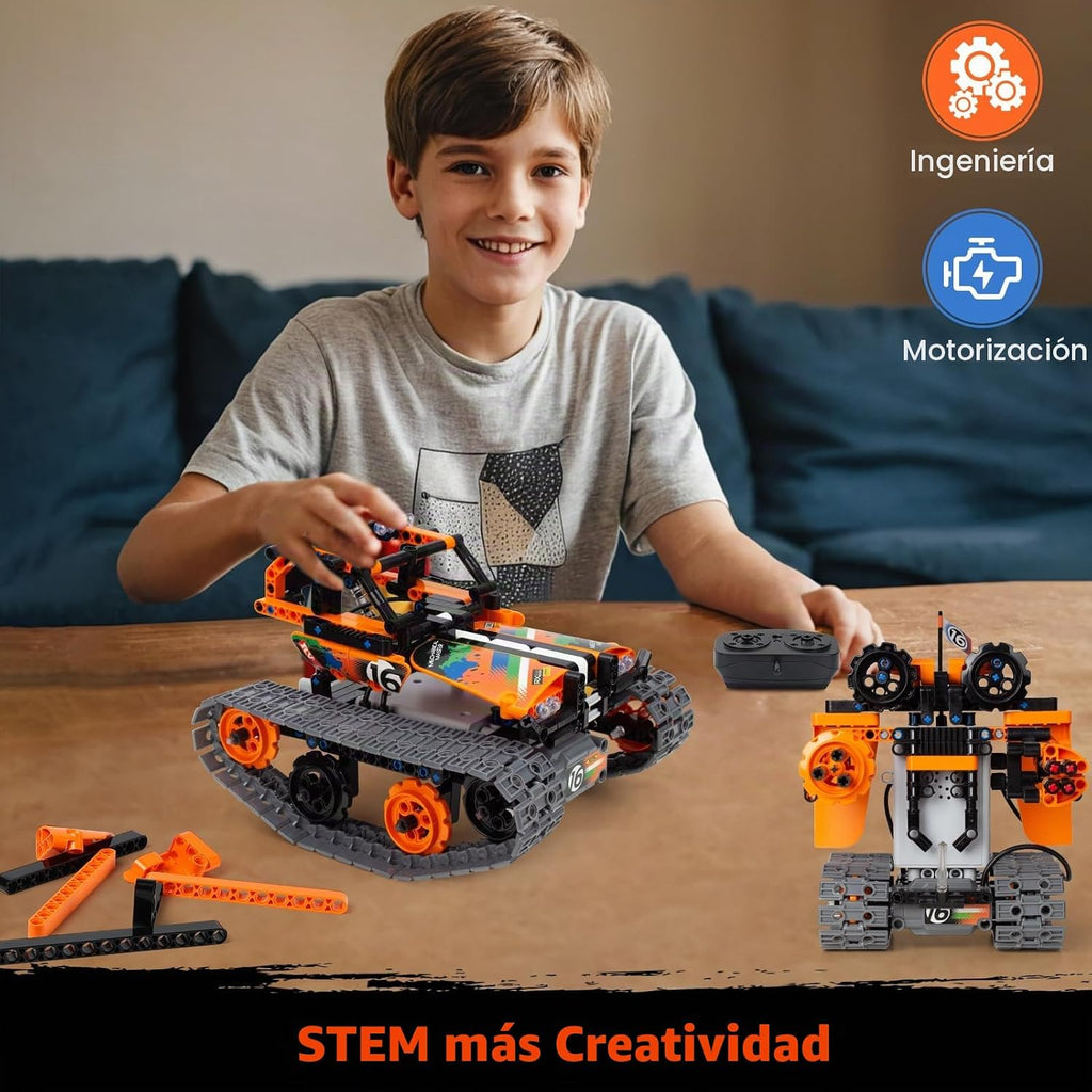 Kit de robot STEM para niños de 8 a 12 años, juegos de erectores de control remoto, kits de robótica de ingeniería, regalo educativo de cumpleaños para niños y niñas de 5 a 7 9 10 11 13 14