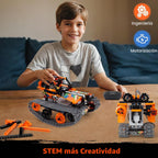Kit de robot STEM para niños de 8 a 12 años, juegos de erectores de control remoto, kits de robótica de ingeniería, regalo educativo de cumpleaños para niños y niñas de 5 a 7 9 10 11 13 14