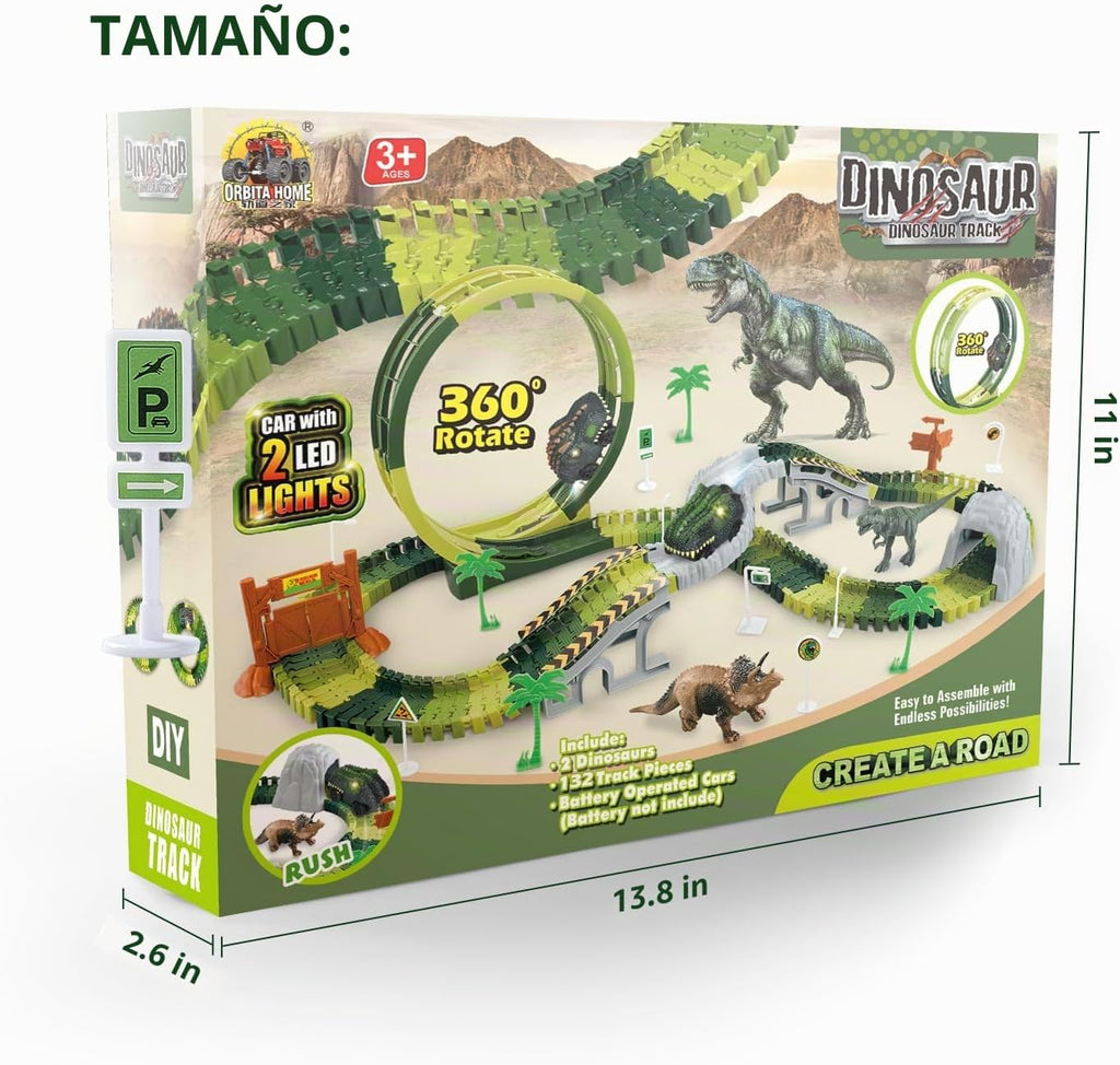 173 Pistas de carreras de dinosaurios para niños juguetes con