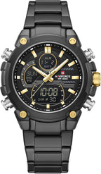 NAVIFORCE Relojes digitales multifunción, reloj analógico impermeable 3ATM para hombres, reloj de pulsera de lujo luminoso, regalo