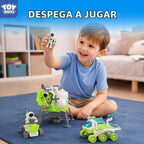 TOY Life Juguete espacial lunar para niños de 3 a 5 años, juguete de cohete con juguetes de astronauta, juego de cohetes de aventura espacial, juguetes de nave espacial para niños, juguetes de cohetes