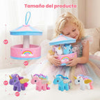 OUOZZZ Juguetes de unicornio para niñas, 4 mini peluches