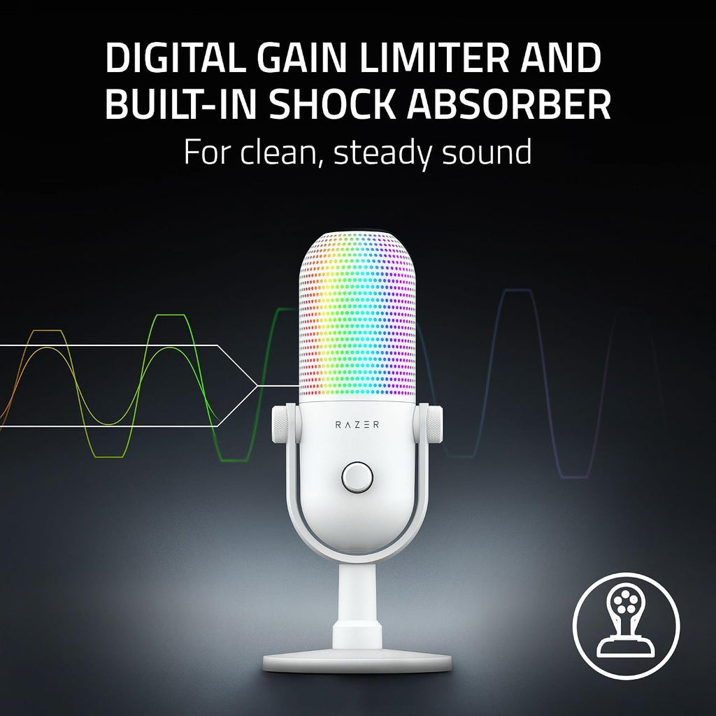 Razer Seiren V3 Chroma RGB, reactivo a juego y streaming, micrófono USB