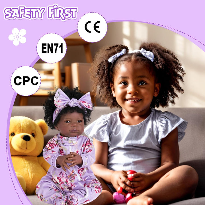 Aori Muñecas Reborn de bebé negras para niñas - Muñecas de bebés am...