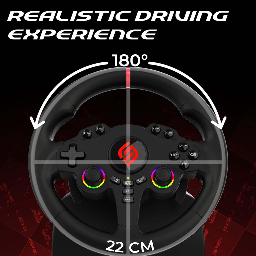 SUBSONIC Racing 220RS RGB Interruptor de Volante Gaming 2 PS4 Xbox y PC
