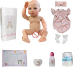 FOCKOF Muñecas de Bebé Realistas Reborn - Muñecas de Bebé de la Vida Real, Prado - Rosa
