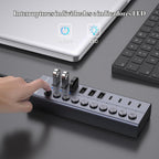 FIDECO, HCA64, hub USB 3.2 de 10 puertos, alimentado