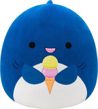 Squishmallows Original 24in Mav Blue Shark Holding Ice Cream – Official Jazwares Plush (Jumbo)