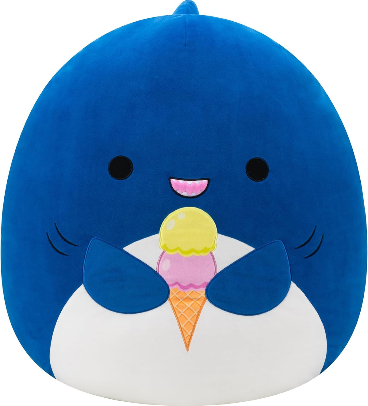 Squishmallows Original 24in Mav Blue Shark Holding Ice Cream – Official Jazwares Plush (Jumbo)