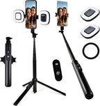 Trípode magnético universal para selfie stick con luz de relleno para