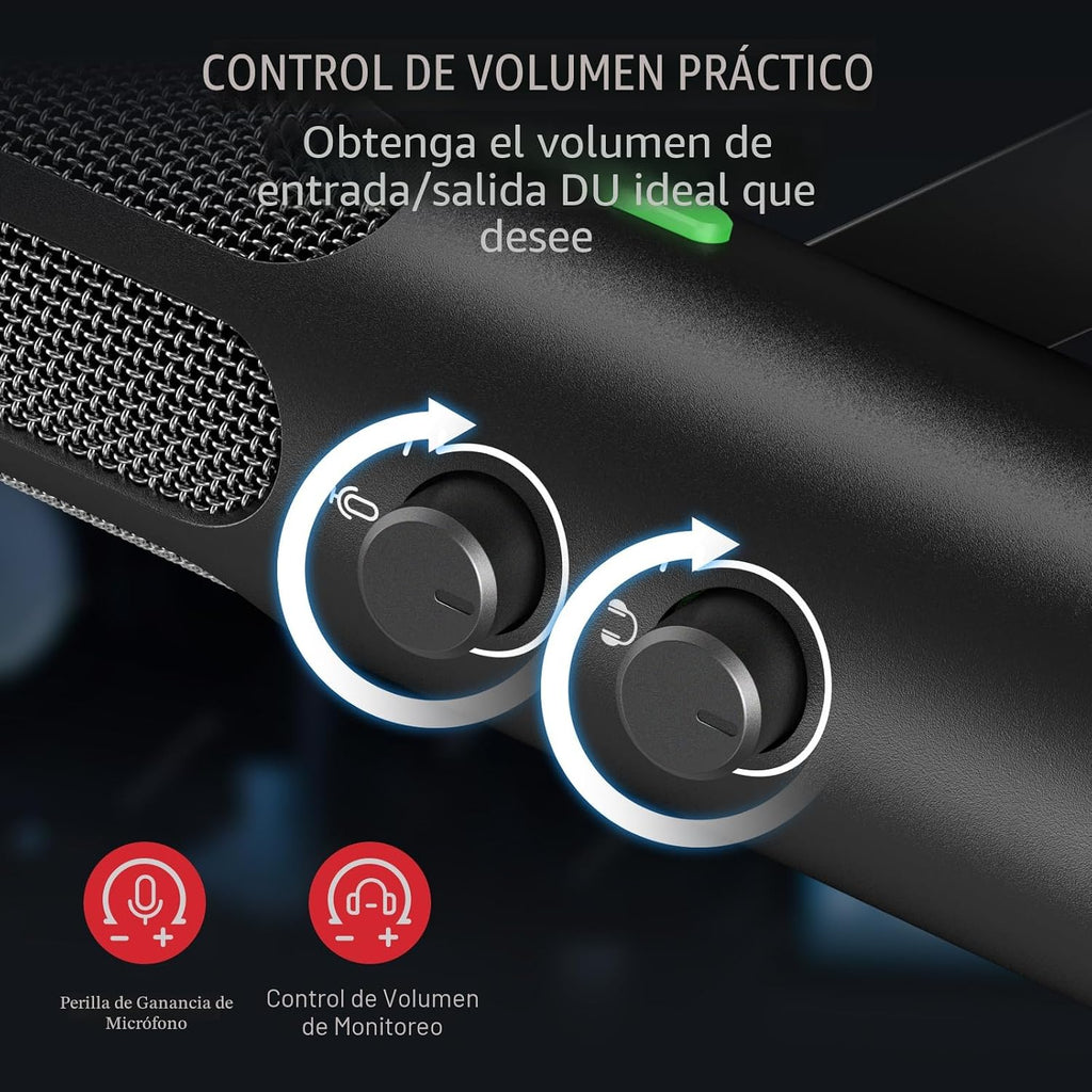 FIFINE XLR/USB Micrófono dinámico para podcast de transmisión, micrófono XLR de estudio, micrófono para PC todo en metal con botón de silencio, conector para auriculares, para grabación vocal, voz en