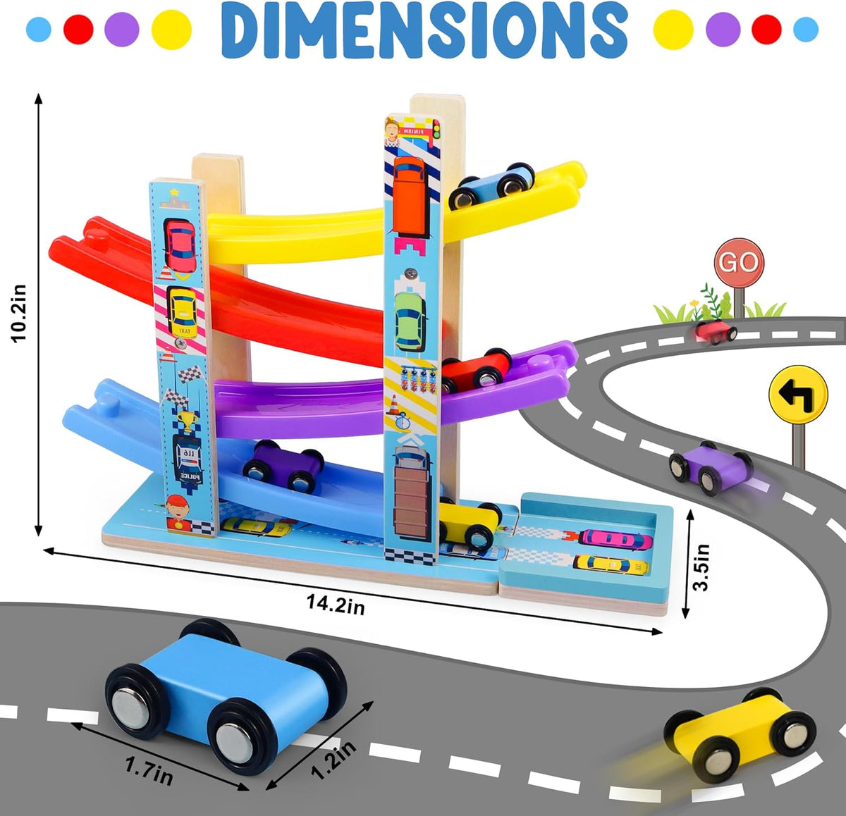 Juguetes Montessori para niños pequeños juguete de pista