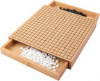 Juego de madera Go con cajones, tablero Go de 11.8 pulgadas con 361 piedras
