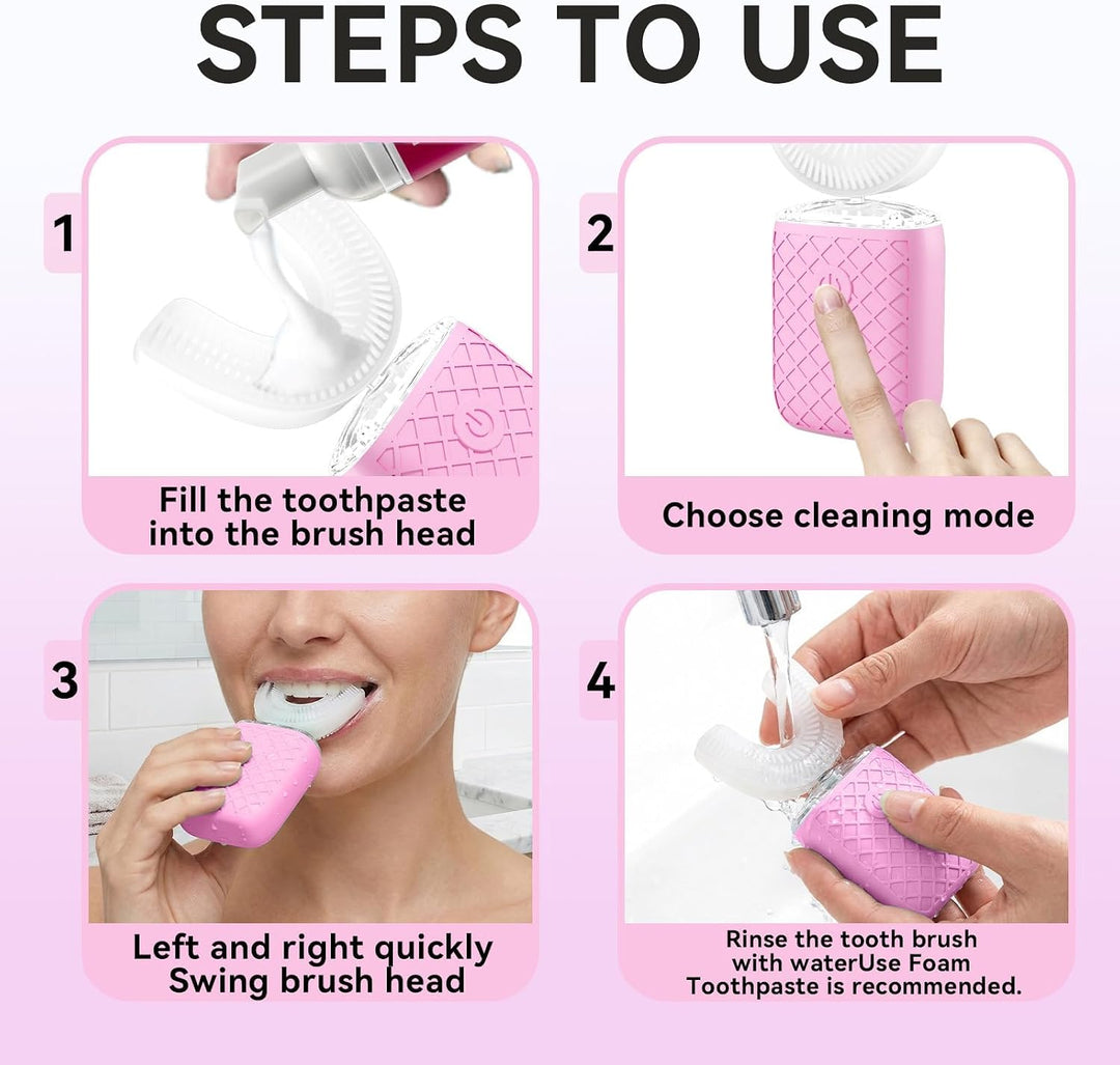 yeklike Sonic Electric - Cepillo de dientes en forma de U para adul...
