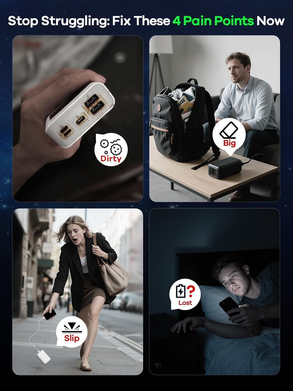 65W Banco de energía 40000mAh portátil cargador portátil batería -...