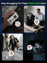 65W Banco de energía 40000mAh portátil cargador portátil batería -...
