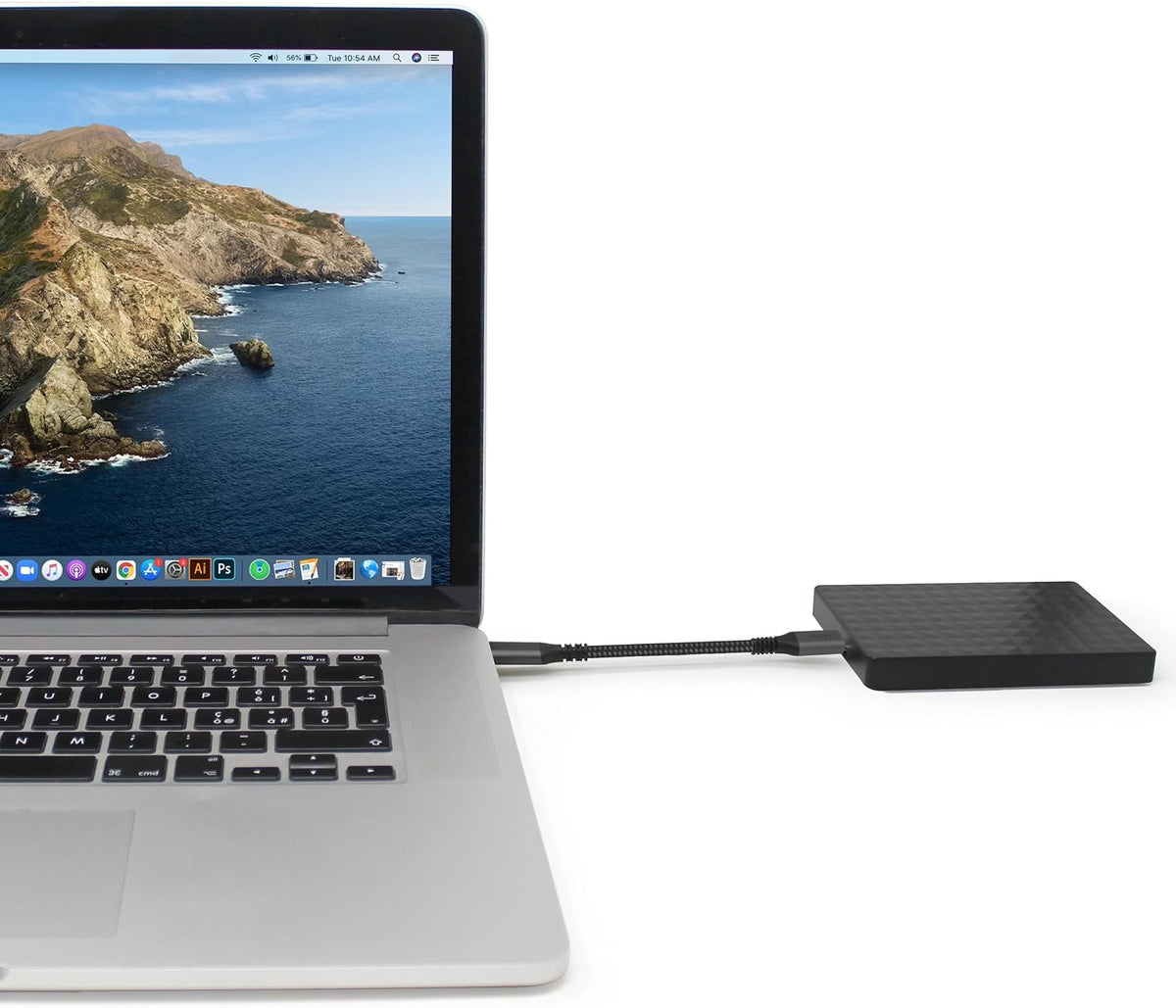 Cable USB4 extra corto de 6 pulgadas, 40 Gbps, soporta carga de 100 W (20 V, 5 A), compatible con Thunderbolt 3 y USB-C (paquete de 2)