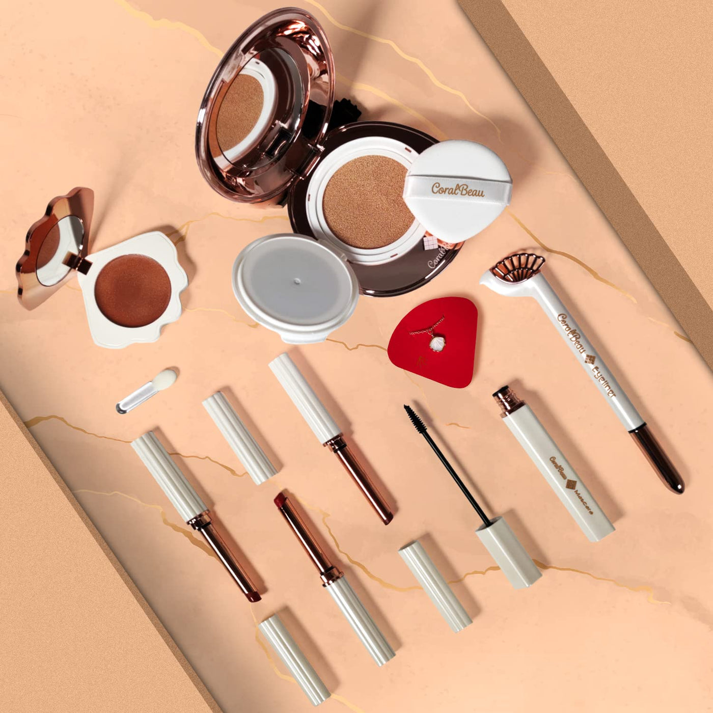 CoralBeau Kit de regalo de maquillaje todo en uno para mujeres y ad...