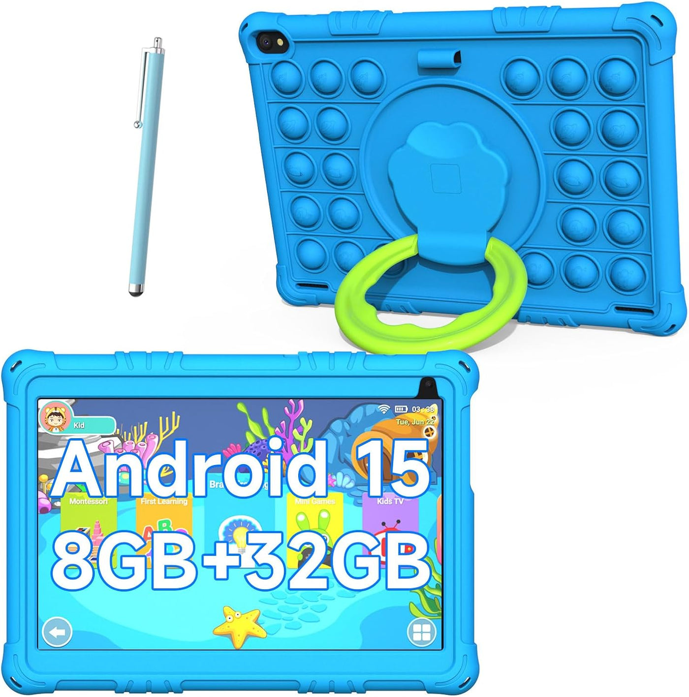 Tablet Android 15 para niños, tabletas de 10 pulgadas para niños, 8...