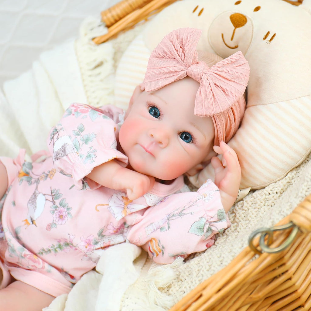 Babeviimt Muñecas de bebé Reborn – Muñeca realista de 18 pulgadas de vinilo suave lindo, Amarillo