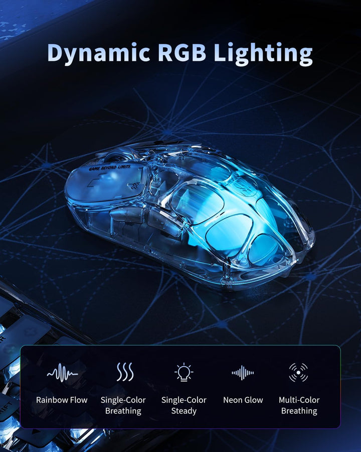 Ratón inalámbrico para juegos GravaStar X AIR, diseño de esqueleto...