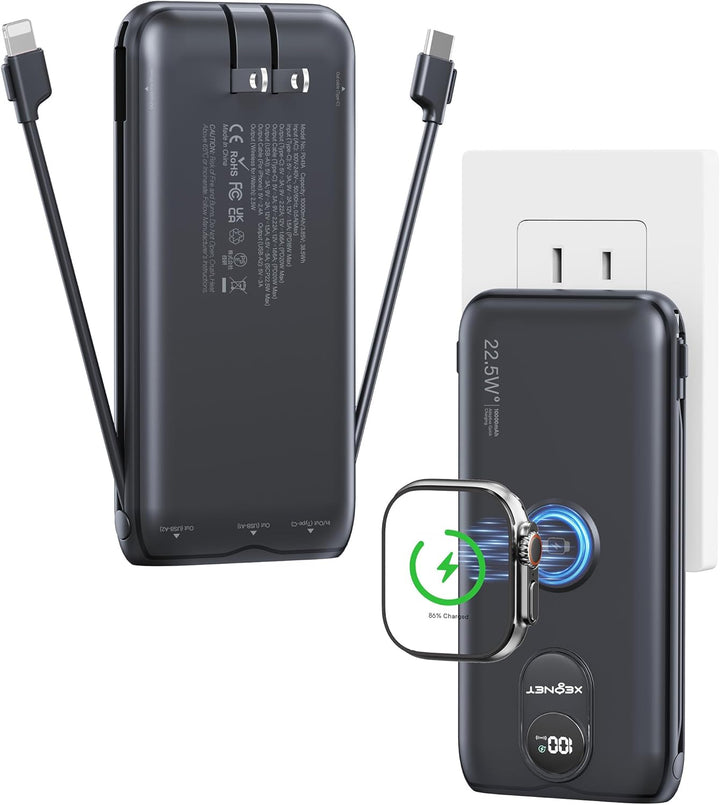 Portable Charger, 10000mAh 22.5W Power Bank Fast Charging with Buil...