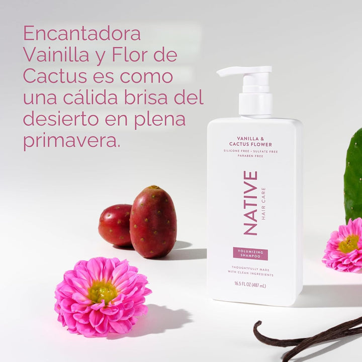 Native El champú y acondicionador 2 en 1 de flor de vainilla y cact...
