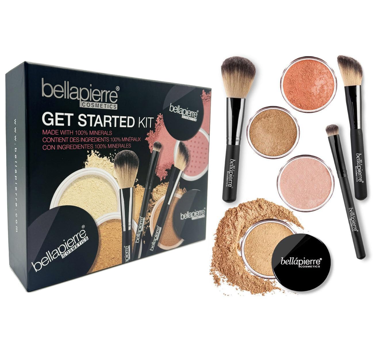 bellapierre Kit para empezar | Incluye 2 bases minerales, 1 rubor y...