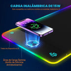 TARKARI Mouse Pad Gaming Carga inalámbrica, 800x300x4mm, Negro