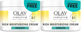 Olay Hidratante facial, crema hidratante completa + rica sin fragan...