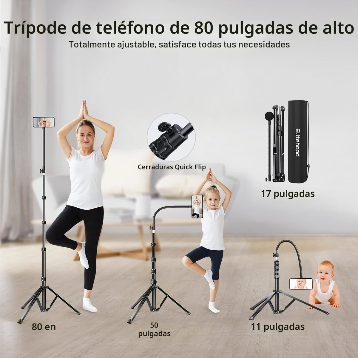 Elitehood Soporte magnético para trípode de teléfono Magsafe