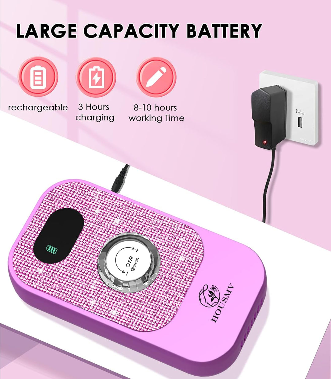 Taladro eléctrico portátil para uñas: máquina profesional de lima E...