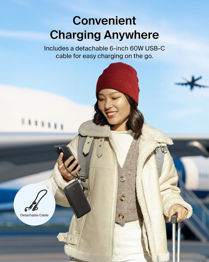 Belkin Cargador portátil, cargador de batería USB-C de 20,000 mAh c...